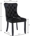 Black Velvet Dining Chairs Set of 4, Upholstered Dining Room Chairs with Back Ring Pull Trim and Solid Wood Legs,Modern Dining Chairs Perfect for Dining Room,Living Room,Kitchen(Black)