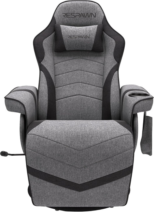 900 Gaming Recliner - Video Games Console Recliner Chair, Computer Recliner, Adjustable Leg Rest and Recline, Recliner with Cupholder, Reclining Gaming Chair with Footrest - Gray Fabric