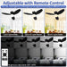 Small Ceiling Fan with Lights and Remote, 32 Inch Flush Mount, Small Quiet, DC Motor, Reversible Blades, 6 Wind Speeds, Dimmable LED, Adjustable Color Temperature, Timer