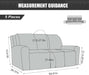 Recliner Sofa Covers Sectional Couch Cover for Reclining Couch 3 Seat, 5-Pieces 3 Cushion Sofa Stretch Recliner Sofa Slipcover, Soft Jacquard Furniture Dog Couch Cover Protector
