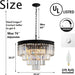 Crystal Chandelier Raindrop Pendant Hanging Light Fixture