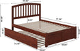 , Richmond Full Platform Bed with Footboard & Full Trundle, Walnut