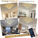 Crystal Ceiling Light Smart Flush Mount Chandelier for Dining Room