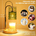 Candle Warmer Lamp with Timer and Dimmable, Electric Wax Melt Warmers Height Adjustable with 2 Bulbs, Christmas Gifts for Women Mom House Warming, Modern Home Decor for Scented Jar Candles Green