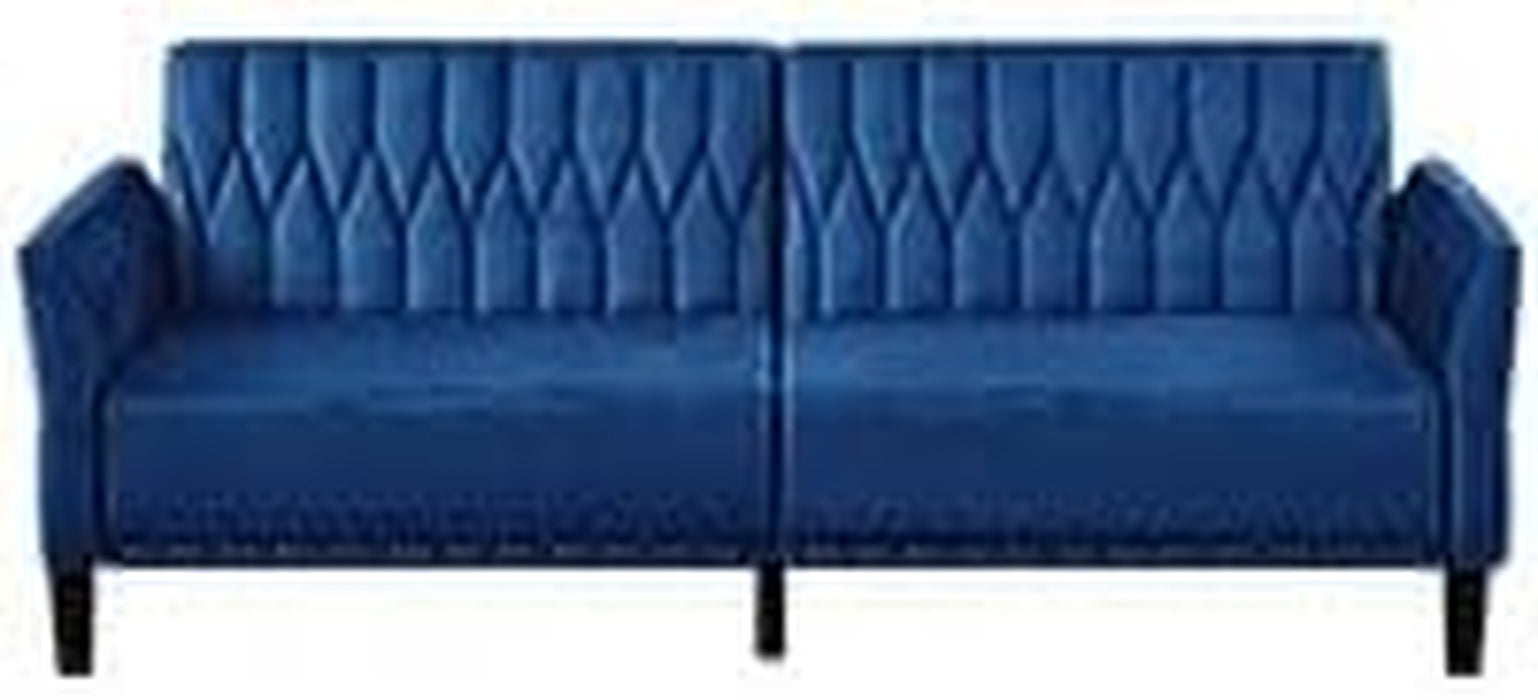 77Inch Velvet Convertible Sofa Bed Featuring Armrests