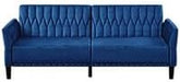 77Inch Velvet Convertible Sofa Bed Featuring Armrests