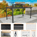 10X15 Hardtop Gazebo on Clearance with Heavy Duty Galvanized Steel Metal Roof, Patio Hard Top Gazebo with Curtains & Netting,Outdoor Permanent Hot Tub Gazebo Pavillon for Backyard,Deck,Black
