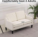 Black Faux Leather Loveseat Sofa with Recliners and Cup Holders