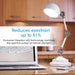 Prevention Pharmacy Adjustable LED Desk Lamp with USB Charging - Designed to Reduce Eyestrain, 3-Point Adjustable Neck, 3 Brightness Settings with Touch Controls