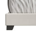 Nailhead Trim Wingback Linen Upholstered Bed, Warm Grey, Full