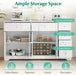 Large Buffet Cabinet with Storage, 59” Kitchen Cabinet with 4 Doors, 6 Drawers & 2 Adjustable Shelves, Modern Sideboard for Living Room, Coffee Bar, White
