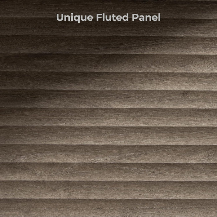 Buffet Cabinet with Storage Accent Sideboard Modern Credenza with Doors & Shelves Fluted Media Console Mid Century Coffee Bar Table for Living Room Kitchen Dining Room Hallway (3PCS)