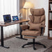 Big and Tall Office Chair with Pocket Spring Cushion,High Back Computer Gaming Chairs with Adjustable Armrests,Executive Desk Chairs with Lumbar Support and Footrest,Pu-Brown