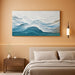 Abstract Wall Art for Living Room Blue and White Ocean Paintings Wall Decor Modern 3D Textured Canvas Wall Art Large Artwork for Living Room Bedroom Office 20"X40"