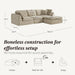 108Inch ExtraLarge L Shaped Modular Sectional Sofa