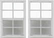 2 Pack Shed Window 14" X 21" White J-Channel Playhouse Window White Flush, Chicken Coop Window, Shed Window