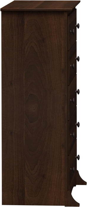 Espresso 5-Drawer Chest with Wide Top