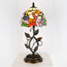 Tiffany Style Stained Glass Table Lamp Blue Hummingbird 18 Inch