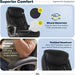 Lautner Executive Home Office Desk Chair, Ergonomic High-Back with Adjustable Lumbar & Body Pillows, Smartlayers and Comfortcoils Technology, Mesh and Bonded Leather, Black/ Gray