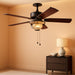 Modern 52 Inch Matte Bronze Led Indoor Ceiling Fan