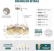 Crystal Chandelier 12 Light Brushed Nickel Dimmable