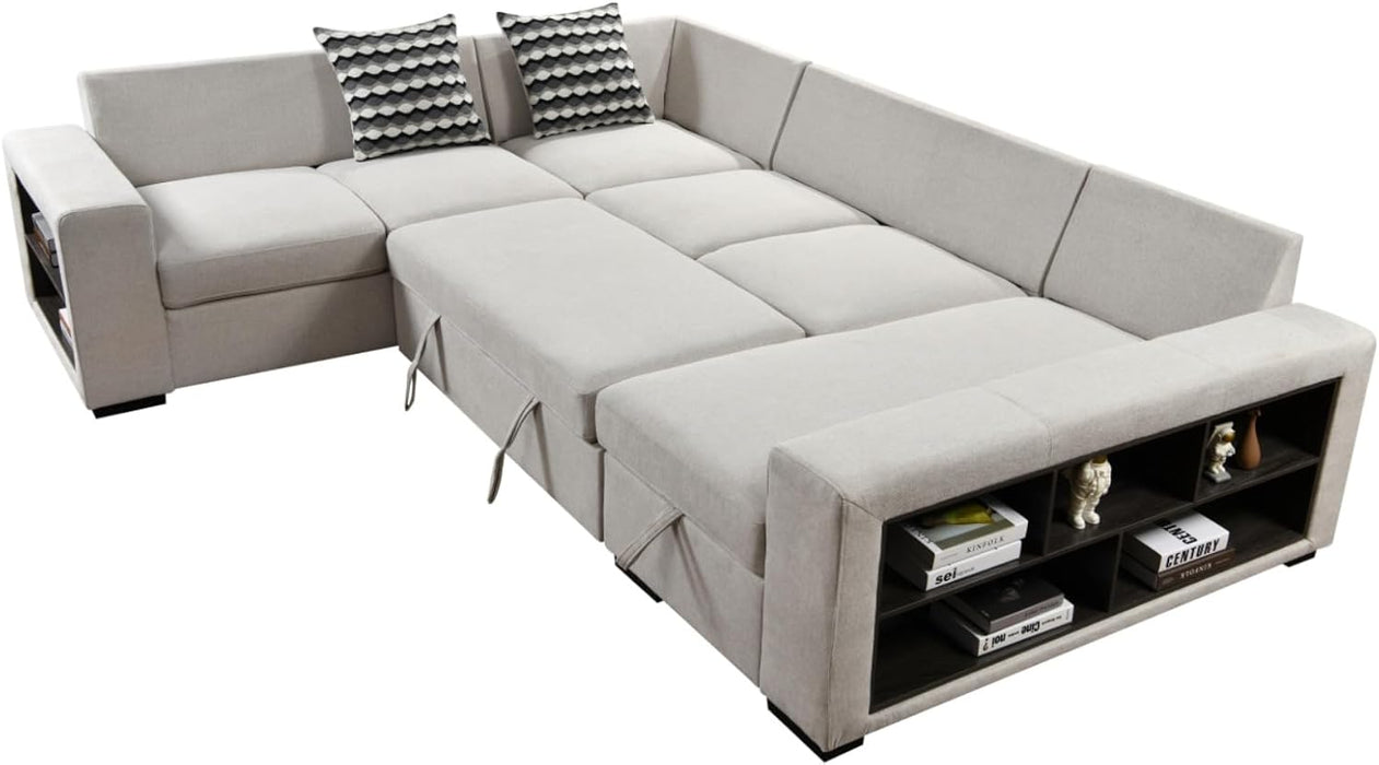 Oversized Sectional Sleeper Sofa with Storage