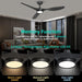 Ceiling Fans with Lights and Remote, Black Ceiling Fan 52 Inch Quiet DC Motor 3 CCT Memory Modern Large Airflow Noiseless Reversible 6 Speeds 3 Timers Indoor Outdoor for Bedroom Living Room