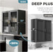 24 Inch Wide Black Wall Cabinet DurableAcrylicDoors