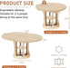 Extendable round Dining Table for 4-6-8, 43.3-59In Expandable Dining Table with Storage Shelf, Space Saving Circle Oval Kitchen Table with Leaf for Dining Room, Natural Oak