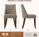 Upholstered Dining Chairs Set of 4, Mid Century Modern Kitchen Chairs with Back, Farmhouse Fabric Side Dining Room Chairs with Wood Legs for Dining Room Restaurant, Brown
