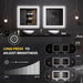 36"X36" LED Bathroom Mirror Black Framed