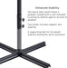 10FT Patio Offset Umbrella - Cantilever Hanging Outdoor Umbrellas W/Uv Protection & 8 Ribs & Handy Crank & Cross Base for Market/Garden/Lawn/Deck/Backyard/Pool - Tan