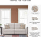 Danum Modern Tufted Manual Reclining Sofa with 2 Accent Pillows, Beige