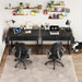 32 Inch Small Desk with Drawers, Black