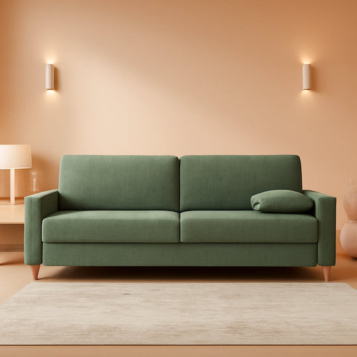 70In Emerald Corduroy Oversized Cushioned ThreeSeater Sofa