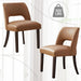 Modern Dining Chairs Set of 2, Faux Leather Upholstered Dining Room Chair Kitchen Chairs, Farmhouse Dinner Chair for Kitchen Dining Room, Brown