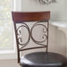 Company Back Scroll  Big and Tall Barstool, Bar Height, Dark Bronze/Brown