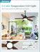 42 Inch Wet Rated Outdoor Ceiling Fan with Lights and Remote,Ip65 Hanging Gazebo Fan with 3CCT 6-Speed DC Motor,Brown Waterproof Plug in Ceiling Fan with Cord for Patios Porch Pergola Pavilion