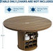Dining Table, 47 Inch round Dinner Table for 4-6, Kitchen Tables with Storage and Wine Cabinet for Home Dining Room Living Room, Walnut
