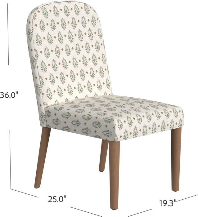 Classic Parsons Dining Chair, Sage Paisley Medallion (Single Pack)