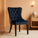 Velvet Dining Chairs Set of 4, High-End Tufted Upholstered Dining Chair with Back Ring Pull, Nailhead Trim and Solid Wood Legs, Modern Dining Room Chairs for Dining Room, Black &Patterned