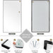 71"X34" Large Mirror Full Length Mirror Aluminum Alloy Frame Floor Mirror Wall-Mounted Mirror for Living Room, Bedroom, Hanging or Leaning against Wall, Black