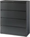 Hirsh 42 Inch Wide 4 Drawer Metal Lateral File Cabinet for Home and Office, Holds Letter, Legal and A4 Hanging Folders, Charcoal