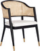 Couture Home Collection Rogue Black/Natural Rattan Living Room Dining Accent Chair (Fully Assembled) SFV4106A