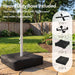 15Ft Large Rectangular Outdoor Umbrella with Base,Champagne