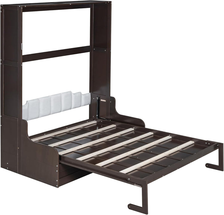 Queen Size MurphyBed WithSofa EspressoFinish SolidWood
