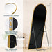 Full Length Mirror with Stand, 71"X28" Arched Full Body Large Stand up Aluminum Frame Floor Standing Mirror, Freestanding Hanging Leaning Mounted for Bedroom Living Room Entryway Gold