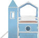 Twin Loft Bed With MultiSlide Playhouse AzureOceanBlue