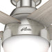Anslee, Indoor, Ceiling Fan, with LED Light, 46 Inch, Brushed Nickel | Low Profile Mount, Pull Chain, 5 Blades, for Bedroom, Living Room, Kitchen, 50278