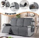 Waterproof Recliner Couch Covers, Sofa Covers 1-Piece Washable Reclining Sofa Cover Non-Slip Furniture Protector with Elastic Straps Pocket for Dogs, Pets(Dark Gray,3 Seater)